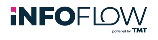 Logo von iNFOFLOW, powered by TMT
